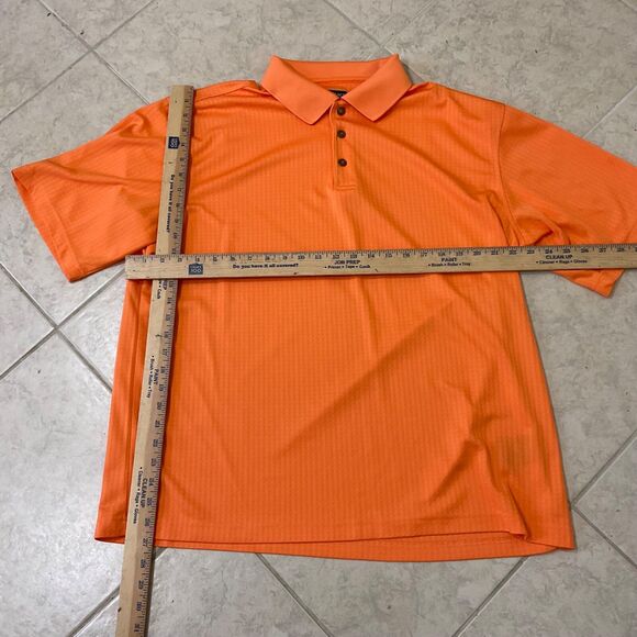 Pebble Beach Men's XL Performance Golf Polo Shirt Orange short sleeve Polyester - Picture 7 of 9